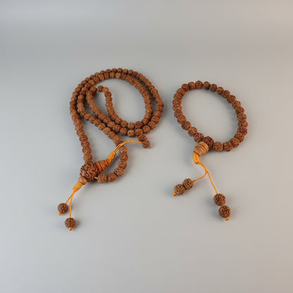 Rudraksha Mala Halskette & Armband Set